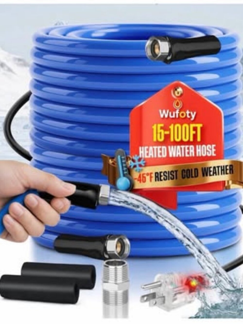 15FT Heated Water Hose for RV,Heated Drinking